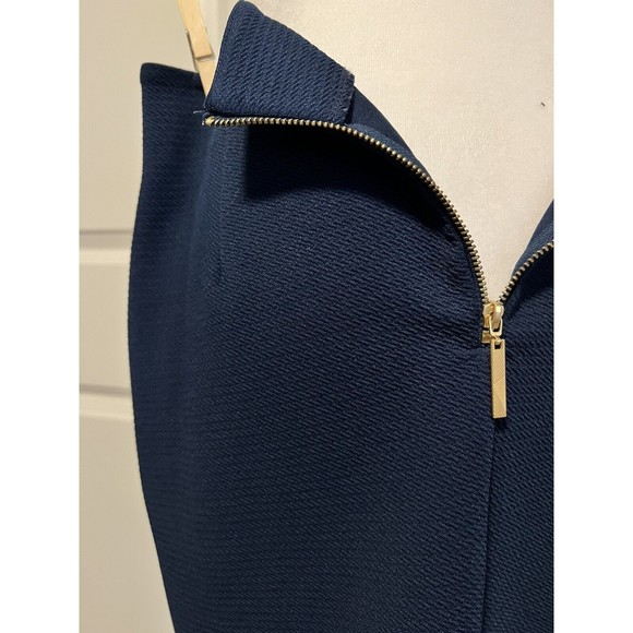 Kensie Mini Tie Shift Navy Skirt Size Medium - Picture 10 of 11